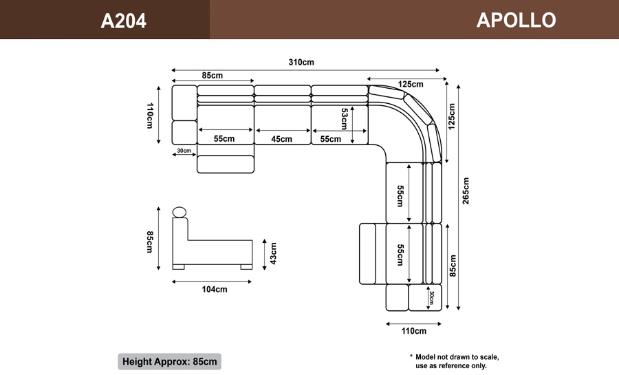 Apollo Leather Sofa Lounge Set